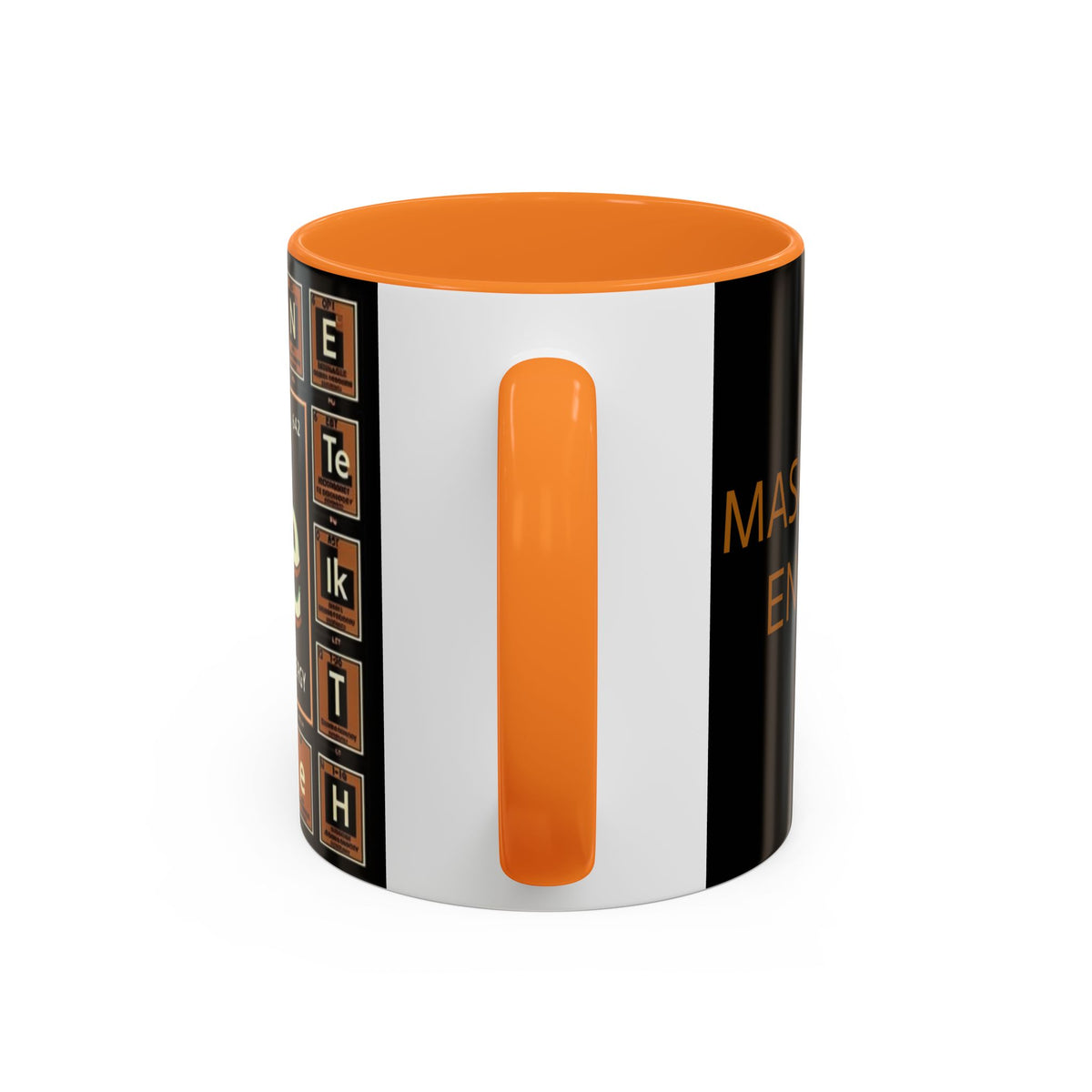 "Masculine Energy" Black ceramic mug,C-shaped easy-grip handle, lead-free, microwave and dishwasher-safe (11-ounce,15-ounce)