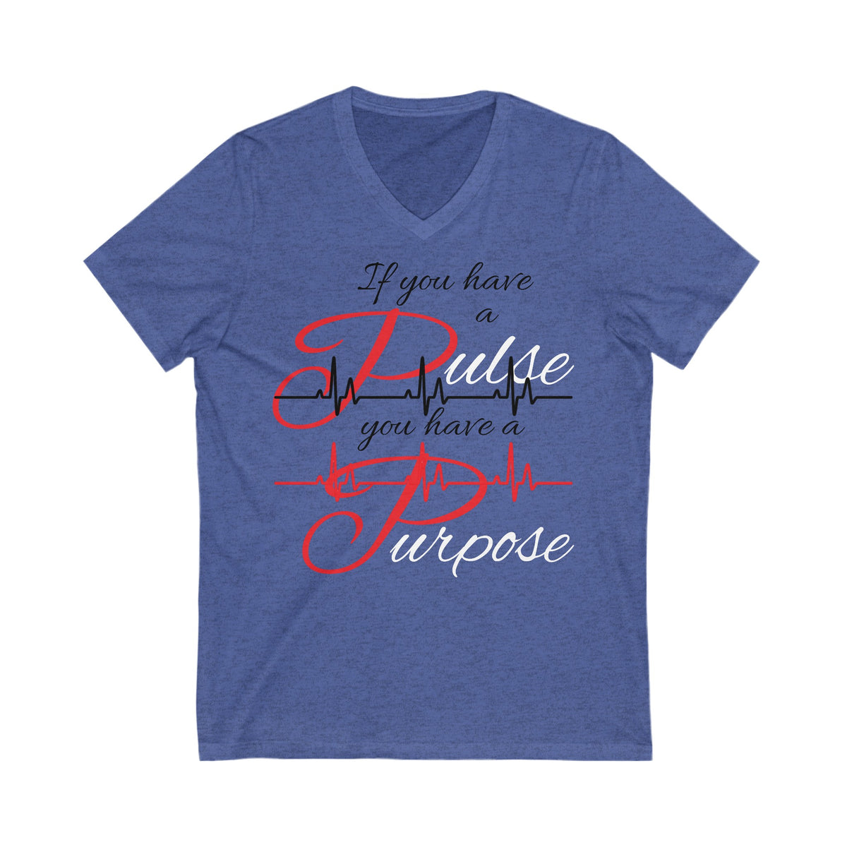 "Purpose" Unisex Jersey Short Sleeve V-Neck Tee
