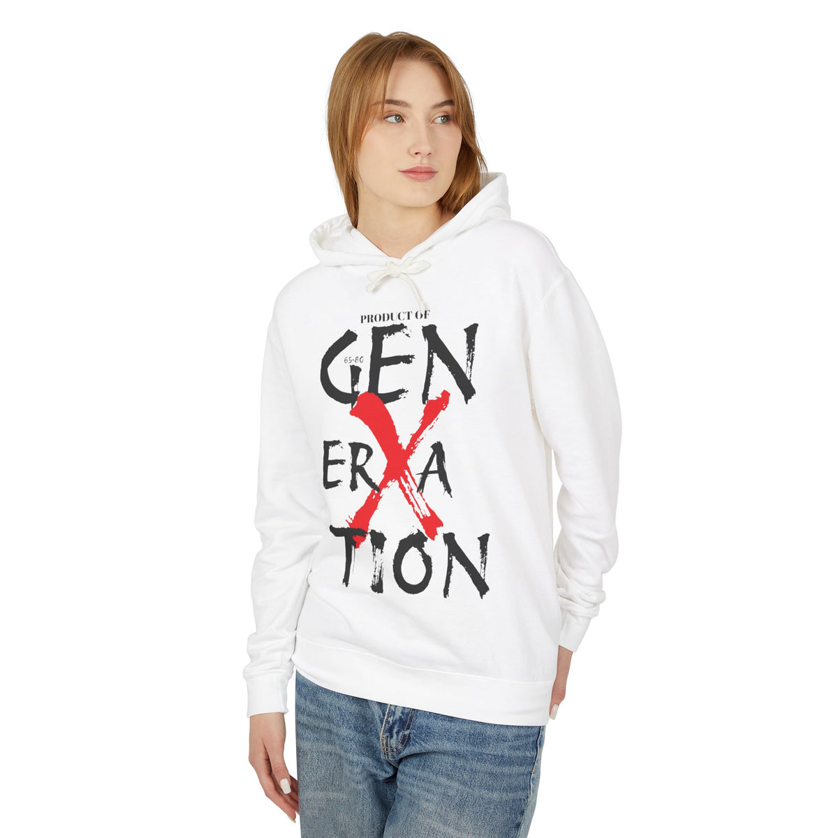 "Property of Generation X" Unisex Lightweight Hooded Sweatshirt