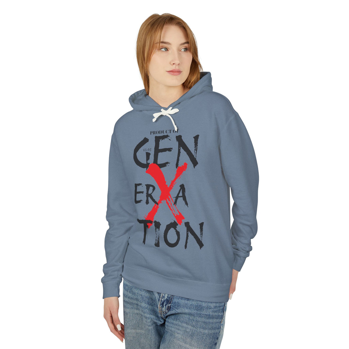 "Property of Generation X" Unisex Lightweight Hooded Sweatshirt