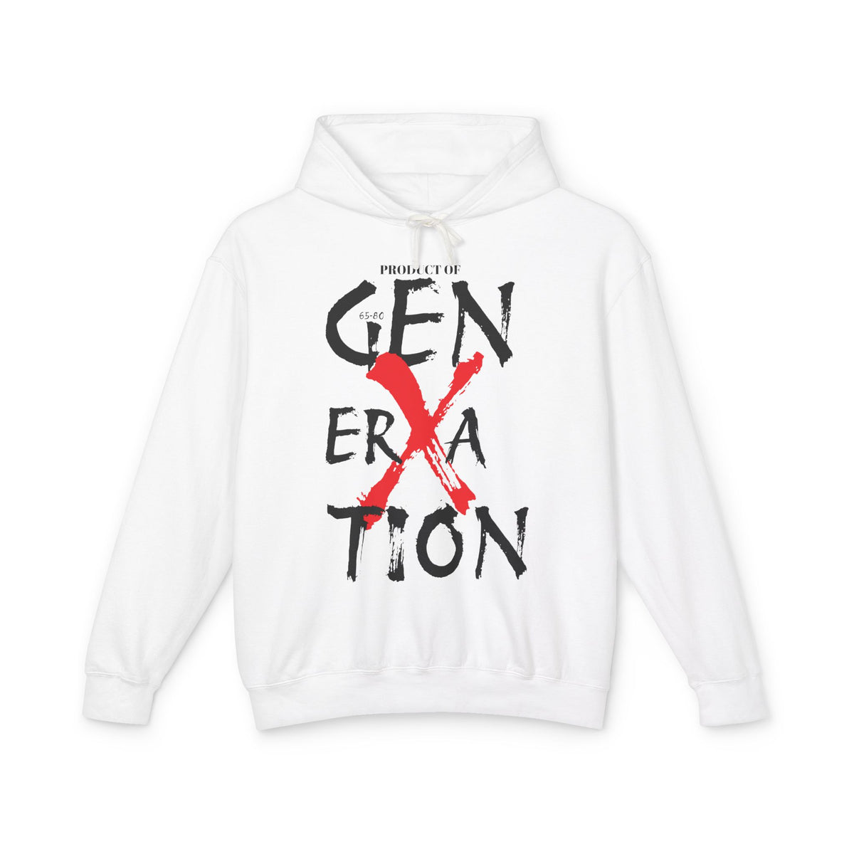 "Property of Generation X" Unisex Lightweight Hooded Sweatshirt
