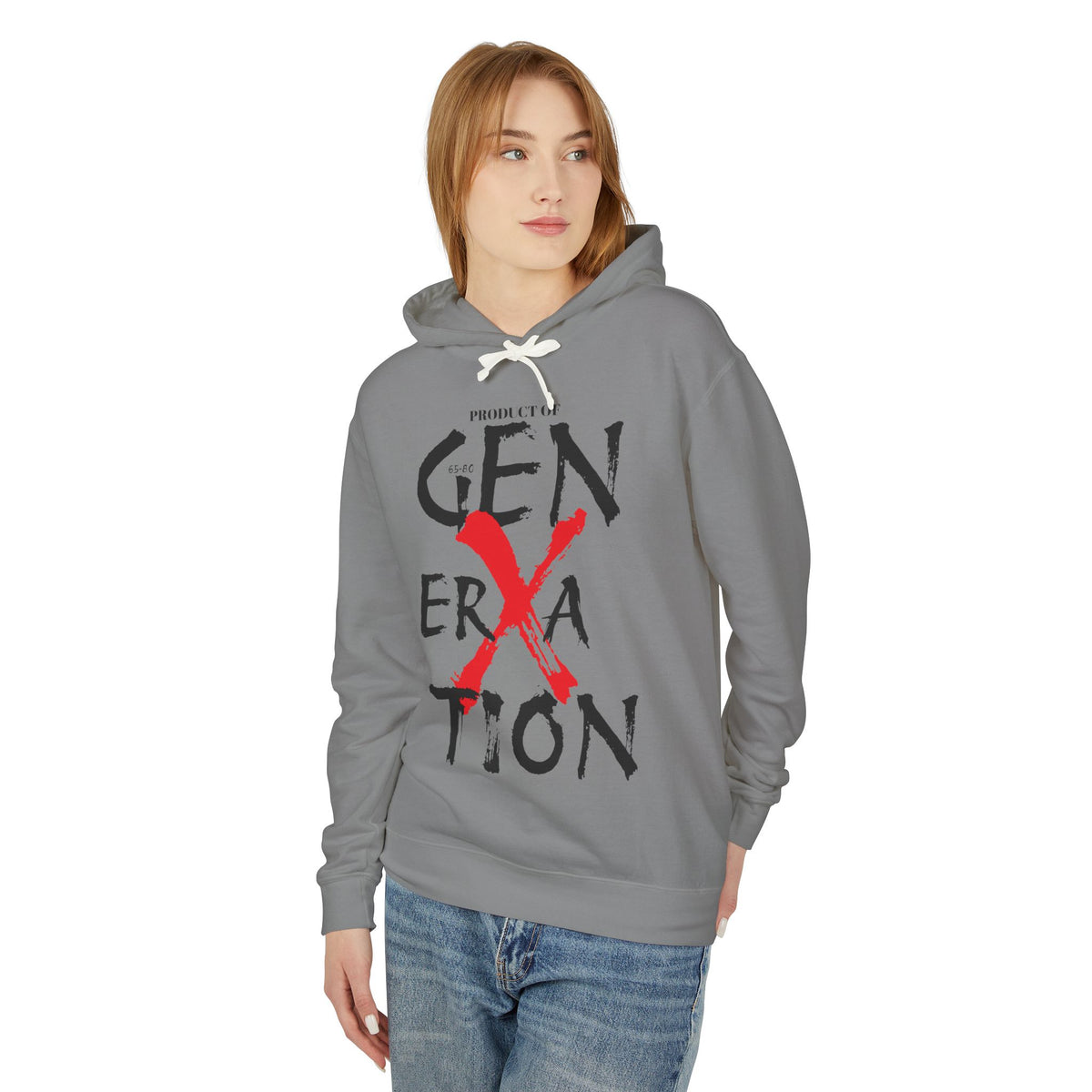 "Property of Generation X" Unisex Lightweight Hooded Sweatshirt