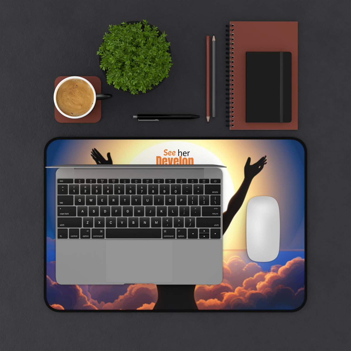 "BECOMING HER" Desk Mat