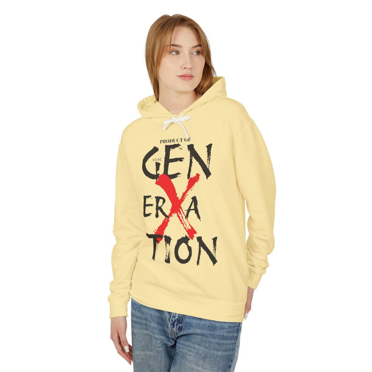 "Property of Generation X" Unisex Lightweight Hooded Sweatshirt