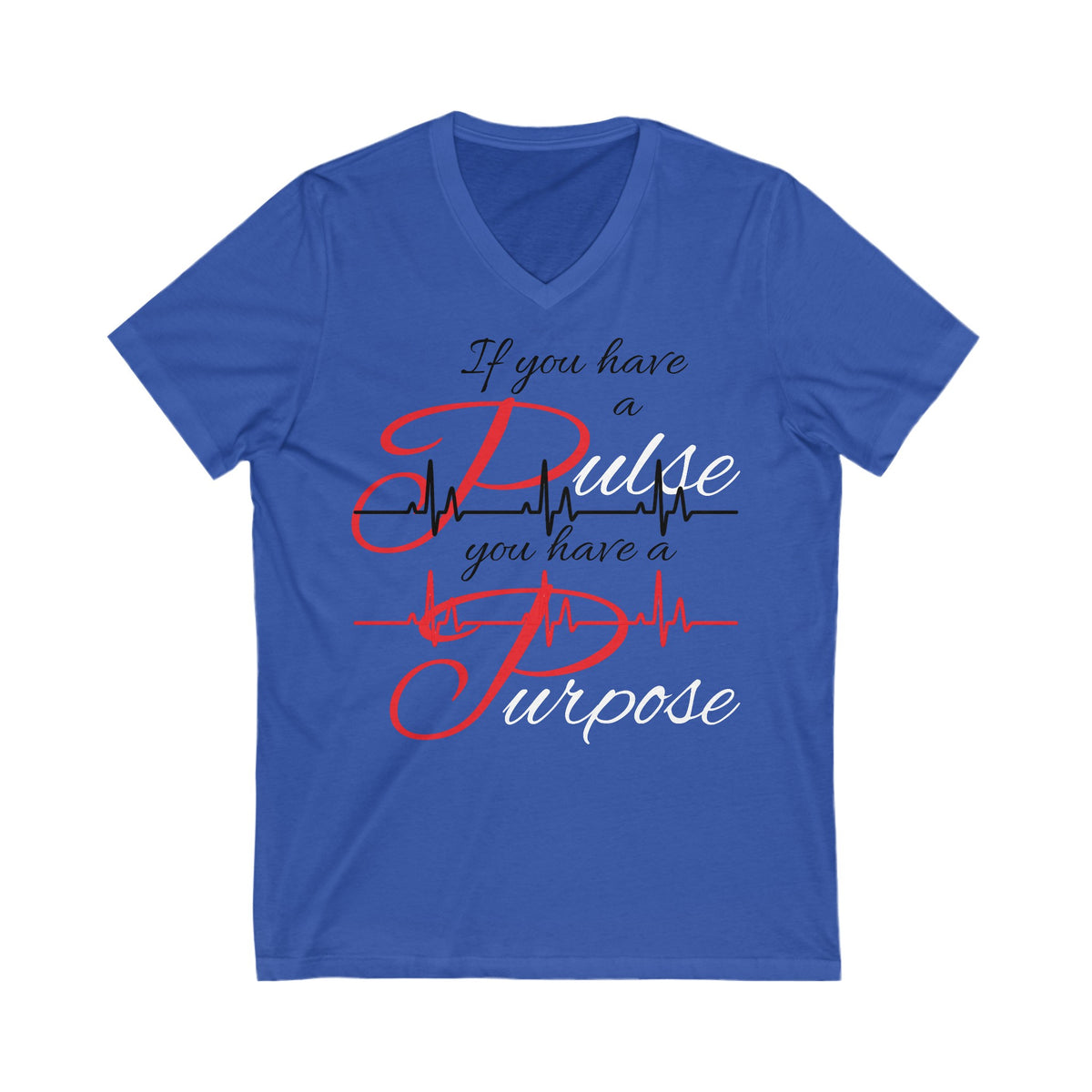 "Purpose" Unisex Jersey Short Sleeve V-Neck Tee