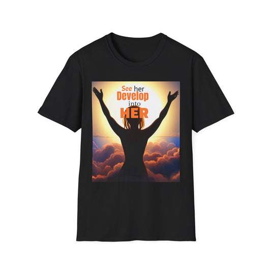 "BECOMING HER" Unisex Softstyle T-Shirt