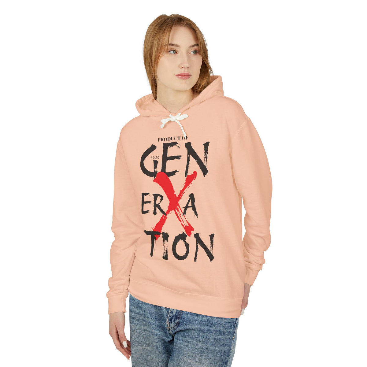 "Property of Generation X" Unisex Lightweight Hooded Sweatshirt