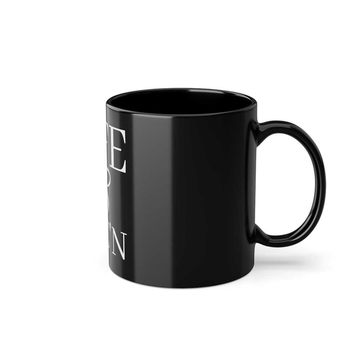 LIFE B LIFE'N Black Coffee Cup, 11oz