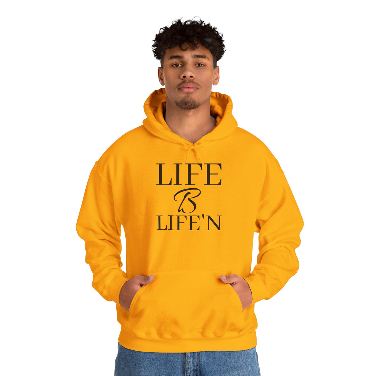 "LIFE B LIFE'N" Heavy Blend  Hooded Sweatshirt, 50/50 cotton and polyester warm and plush